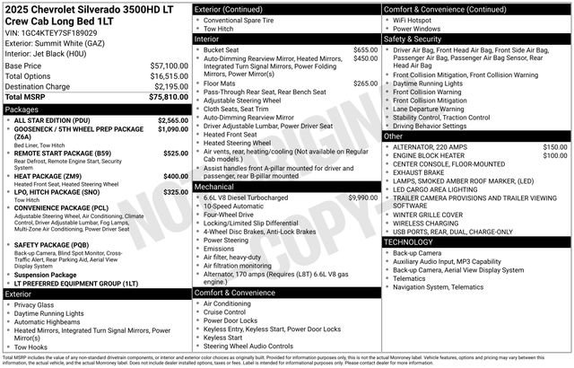 Used 2025 Chevrolet Silverado 3500 LT w/ All Star Edition AWD/4WD image 5
