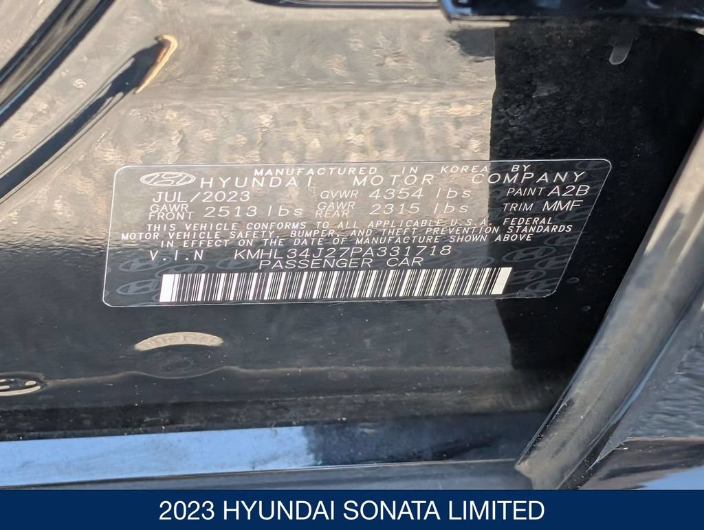Certified 2023 Hyundai Sonata Limited FWD image 37