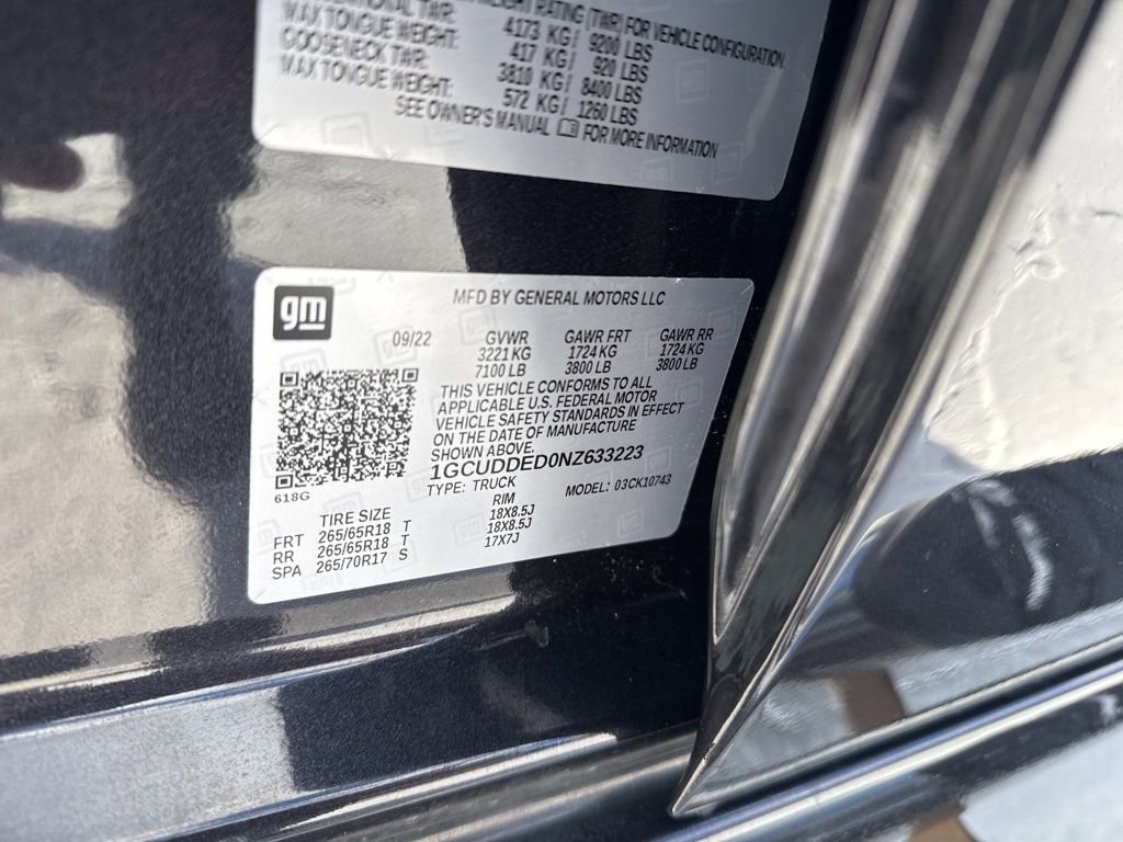 Used 2022 Chevrolet Silverado 1500 LT w/ Z71 Off-Road Package image 22