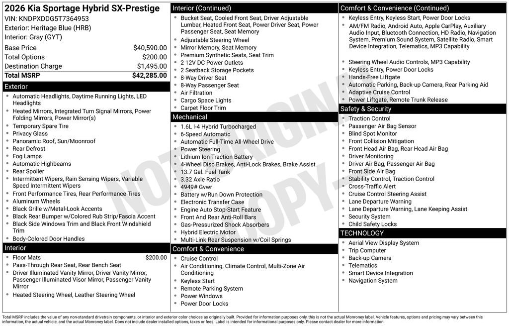 New 2026 Kia Sportage SX Prestige image 2