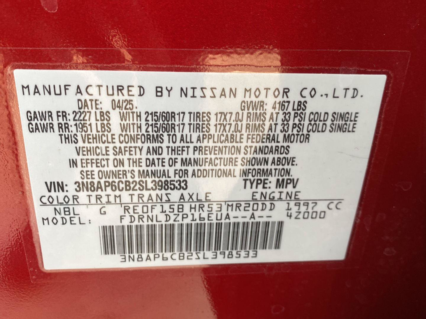 Certified 2025 Nissan Kicks SV AWD/4WD image 16