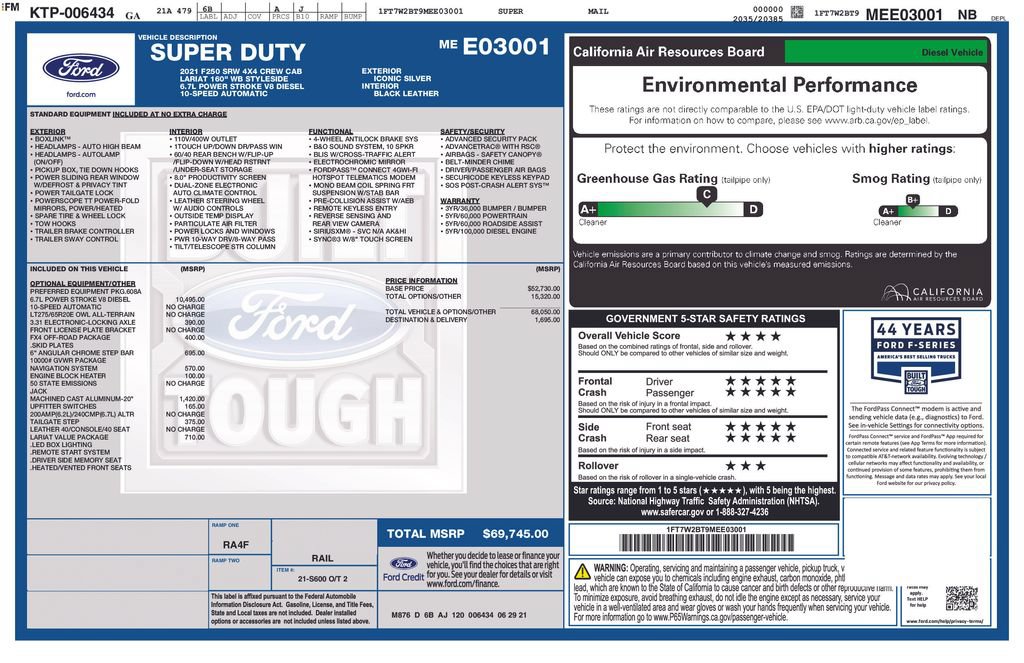 Used 2021 Ford F250 Lariat w/ Lariat Value Package AWD/4WD image 31