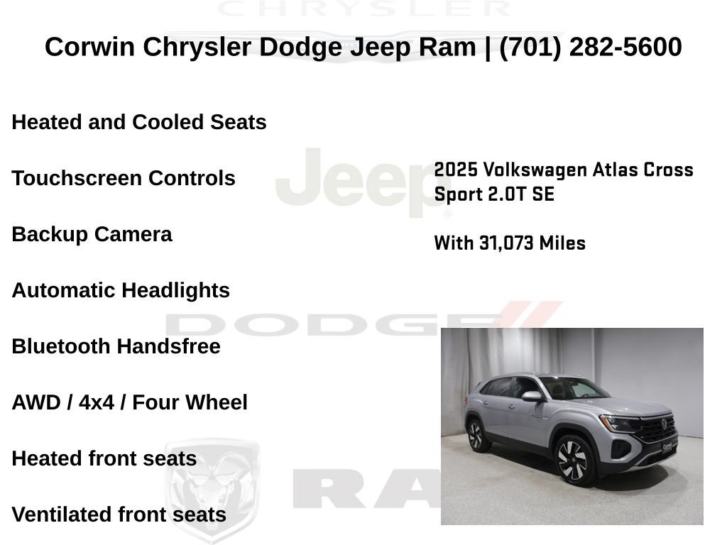 Used 2025 Volkswagen Atlas Cross Sport SE AWD/4WD image 6