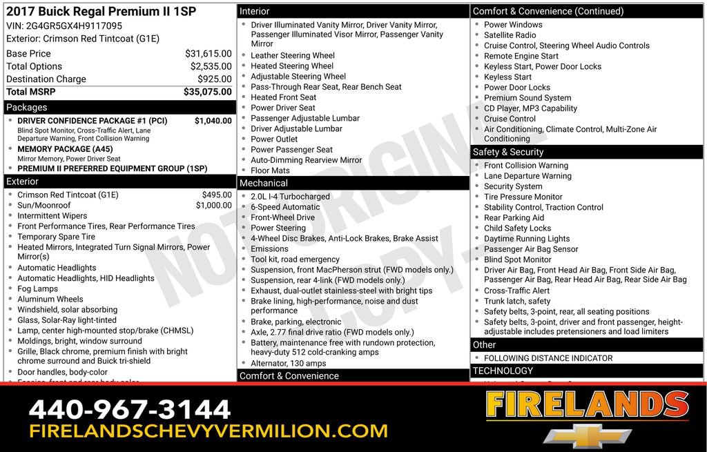 Used 2017 Buick Regal Premium w/ Driver Confidence Package #1 image 2