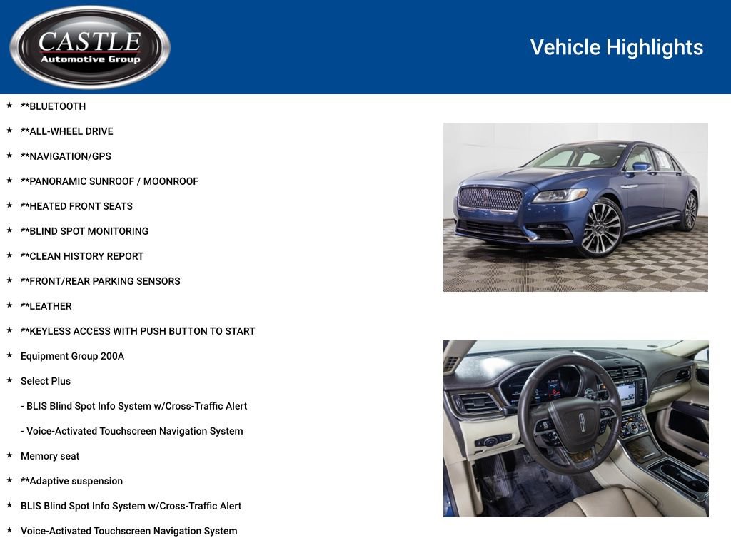 Used 2018 Lincoln Continental Select image 3