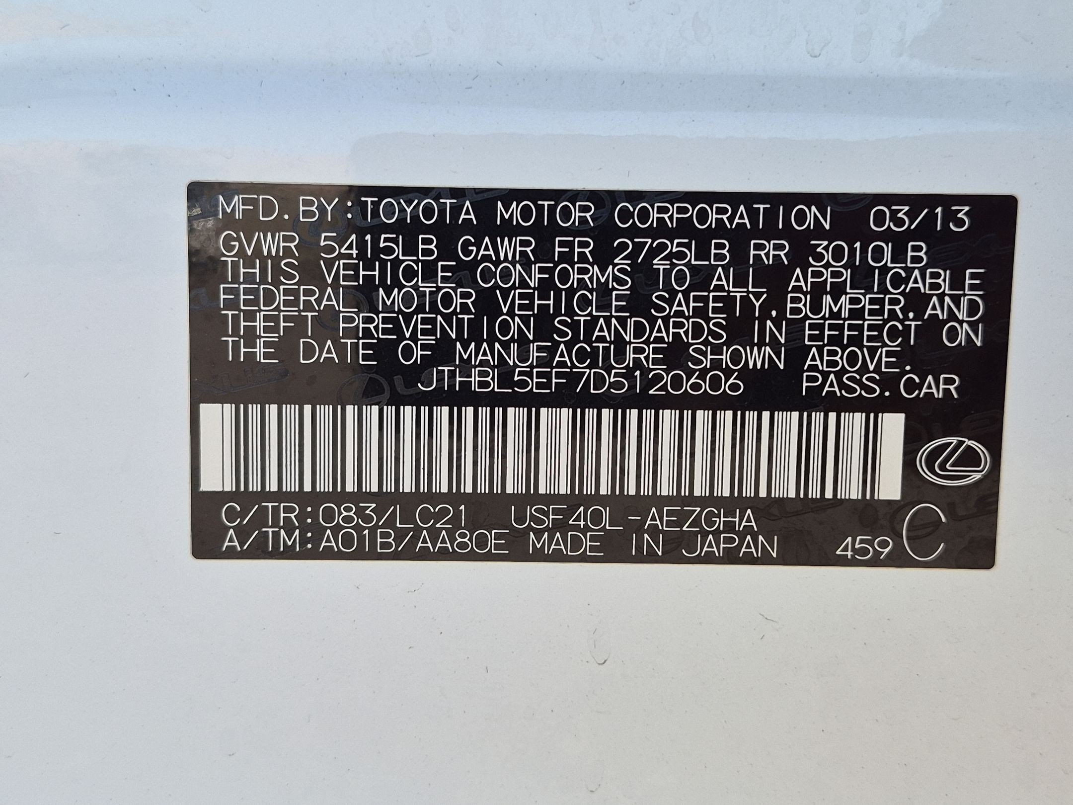 Used 2013 Lexus LS 460 w/ F-Sport Pkg RWD image 29