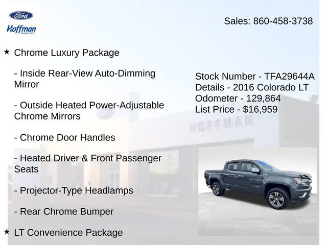 Used 2016 Chevrolet Colorado LT w/ Luxury Package, Chrome image 10