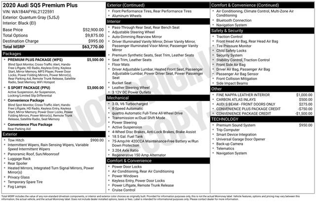 Used 2020 Audi SQ5 Premium Plus w/ Premium Plus Package image 6