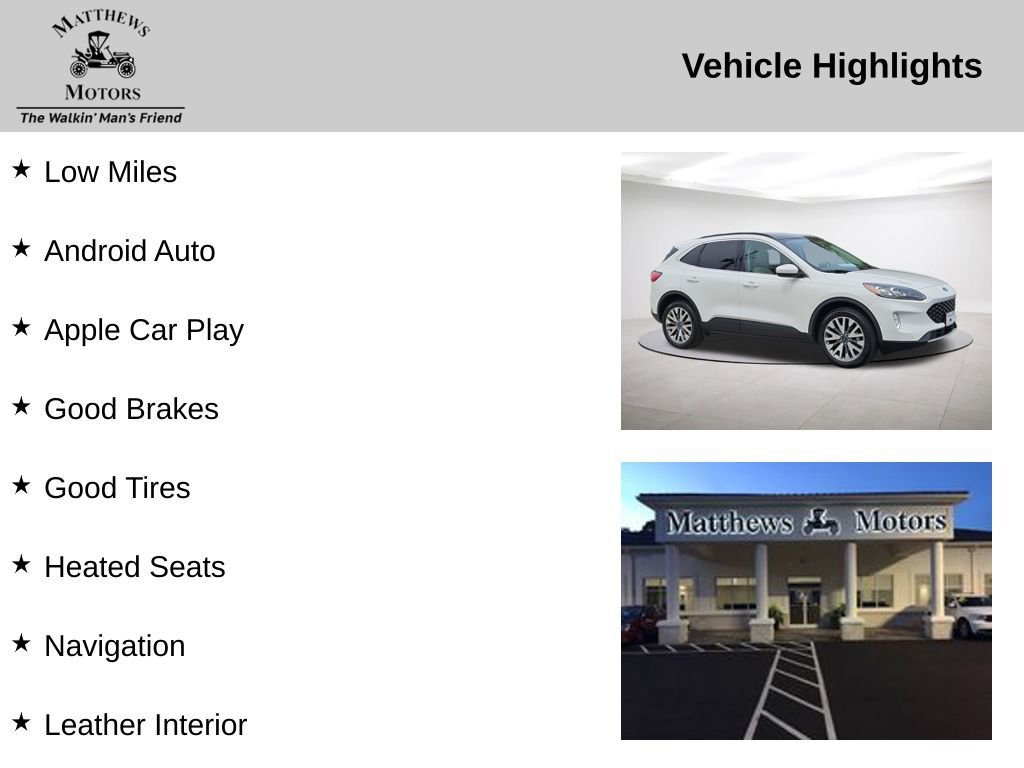 Used 2021 Ford Escape Titanium w/ Class II Trailer Tow Package image 14