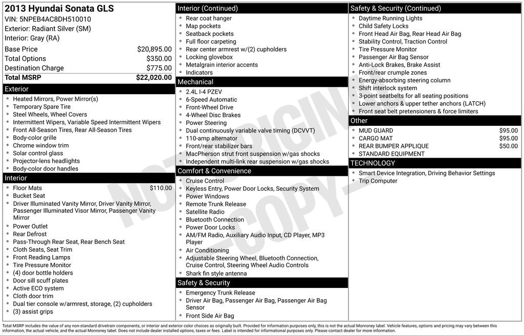 Used 2013 Hyundai Sonata GLS image 6