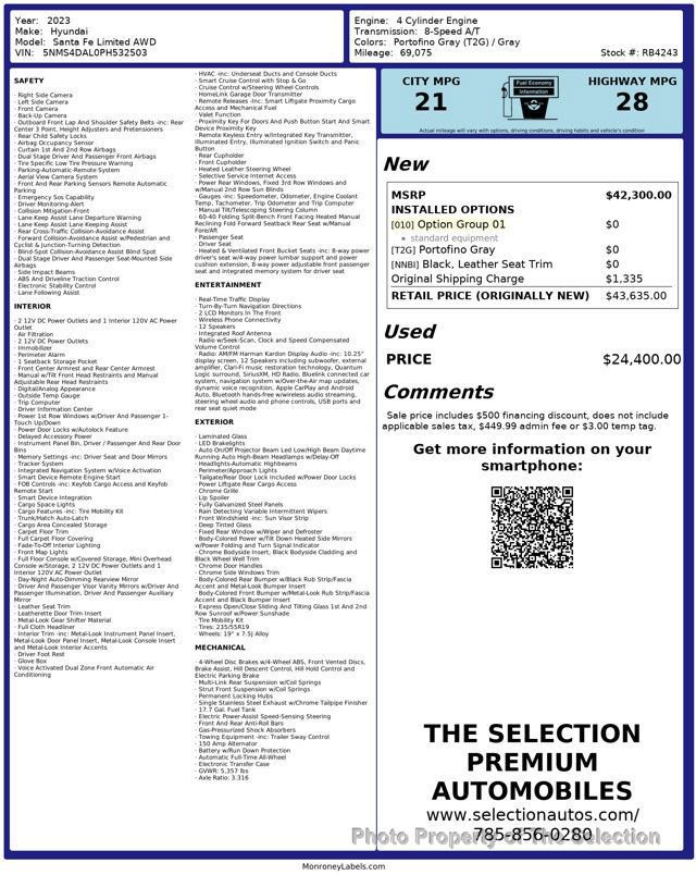 Used 2023 Hyundai Santa Fe Limited image 3