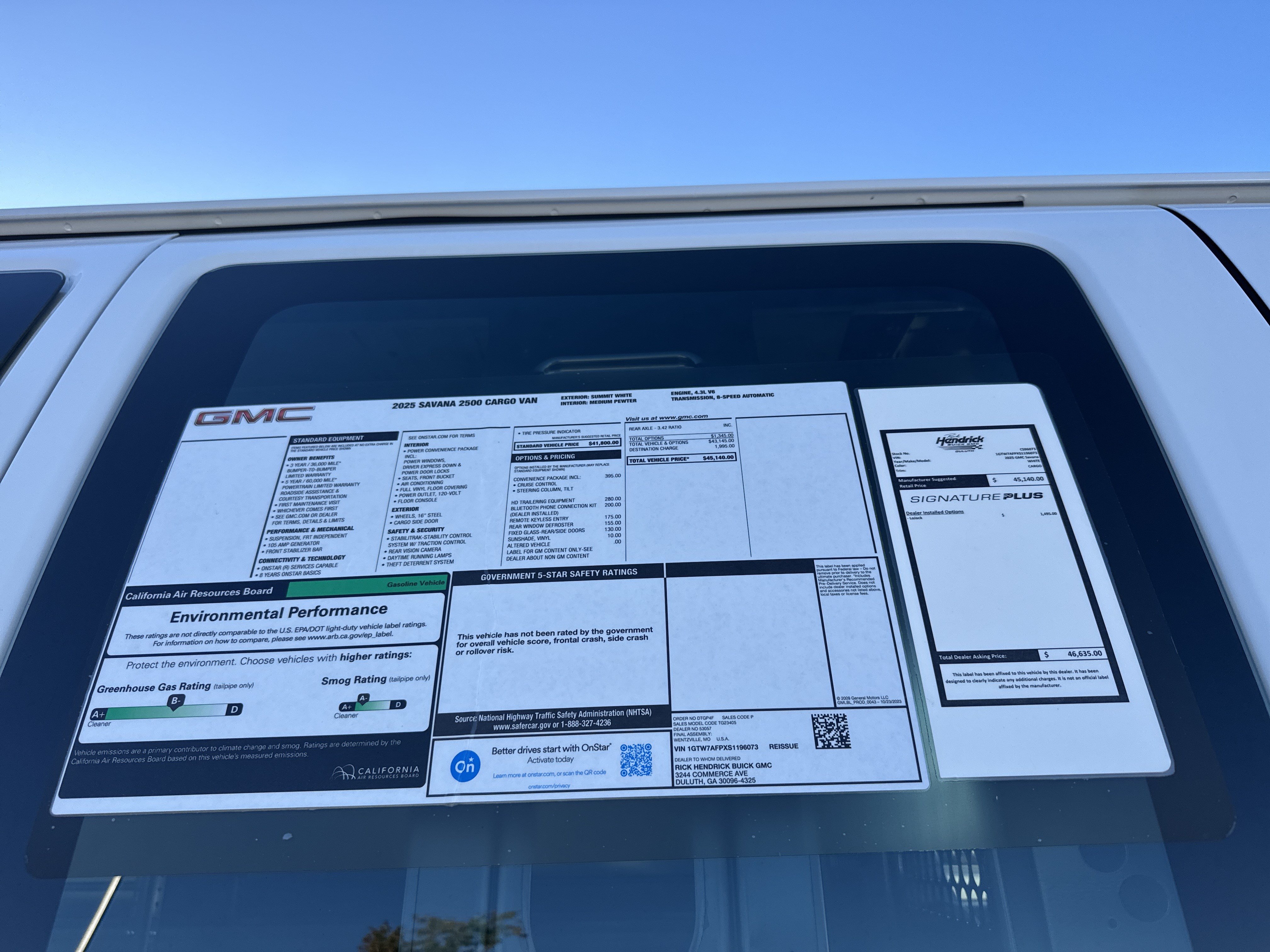 New 2025 GMC Savana 2500 w/ Driver Convenience Package RWD image 33