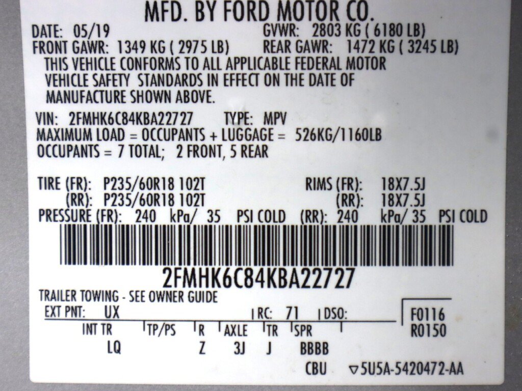 Used 2019 Ford Flex SEL w/ Equipment Group 202A AWD/4WD image 46