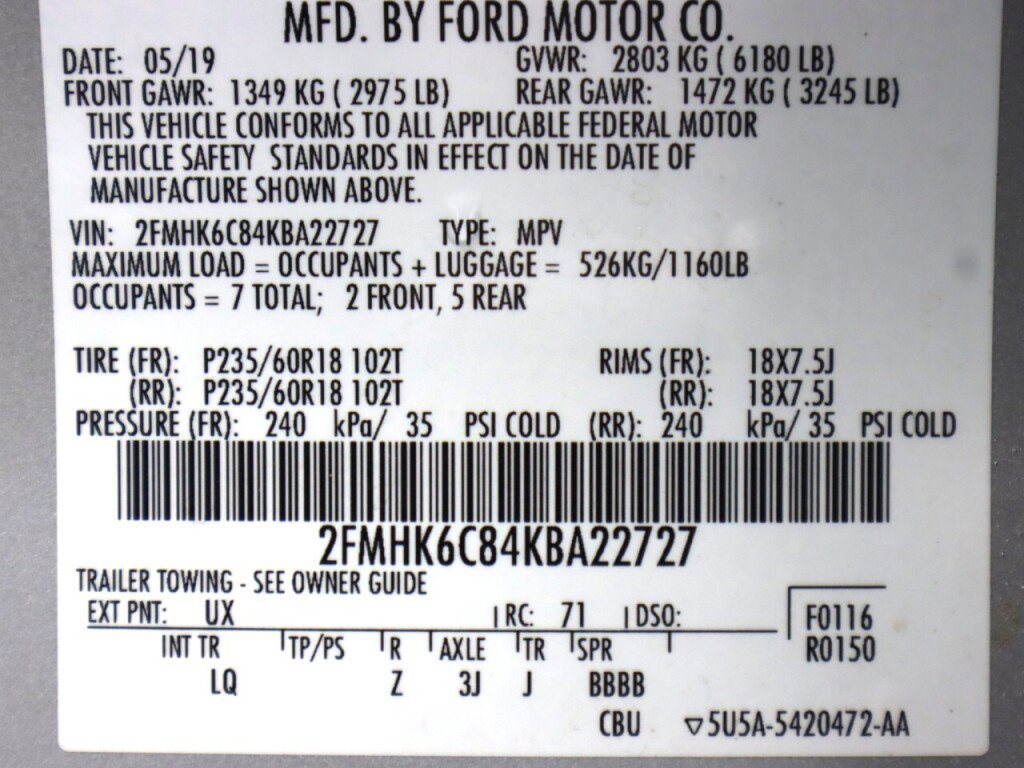 Used 2019 Ford Flex SEL w/ Equipment Group 202A AWD/4WD image 46