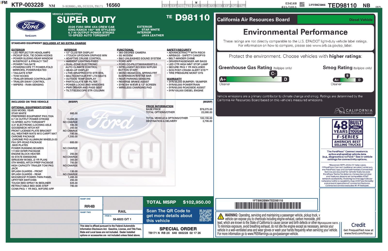 New 2026 Ford F250 King Ranch w/ Chrome Package image 2