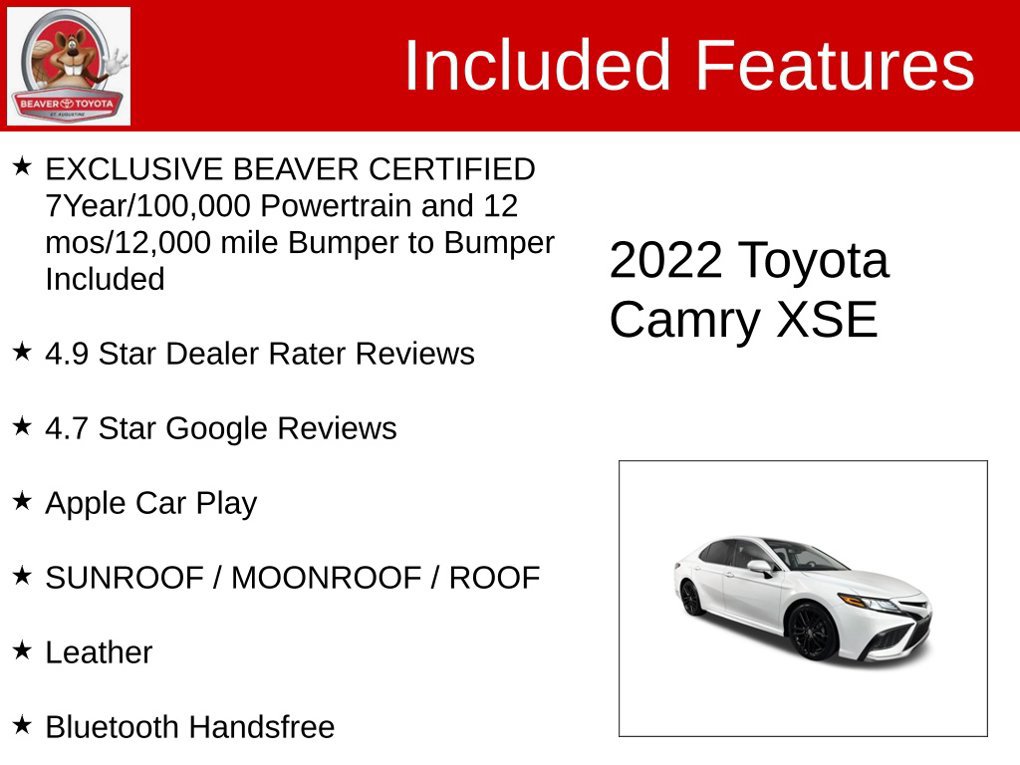 Used 2022 Toyota Camry XSE w/ Cold Weather Package AWD/4WD image 4