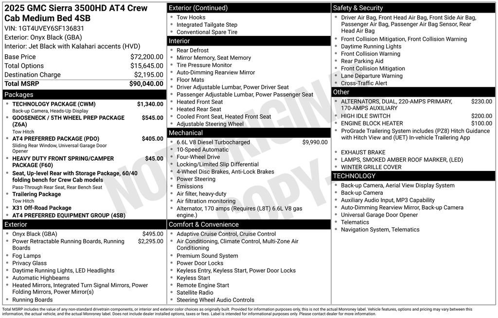 Used 2025 GMC Sierra 3500 AT4 w/ Technology Package image 39