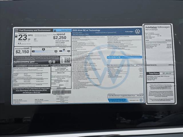 New 2026 Volkswagen Atlas SE image 20