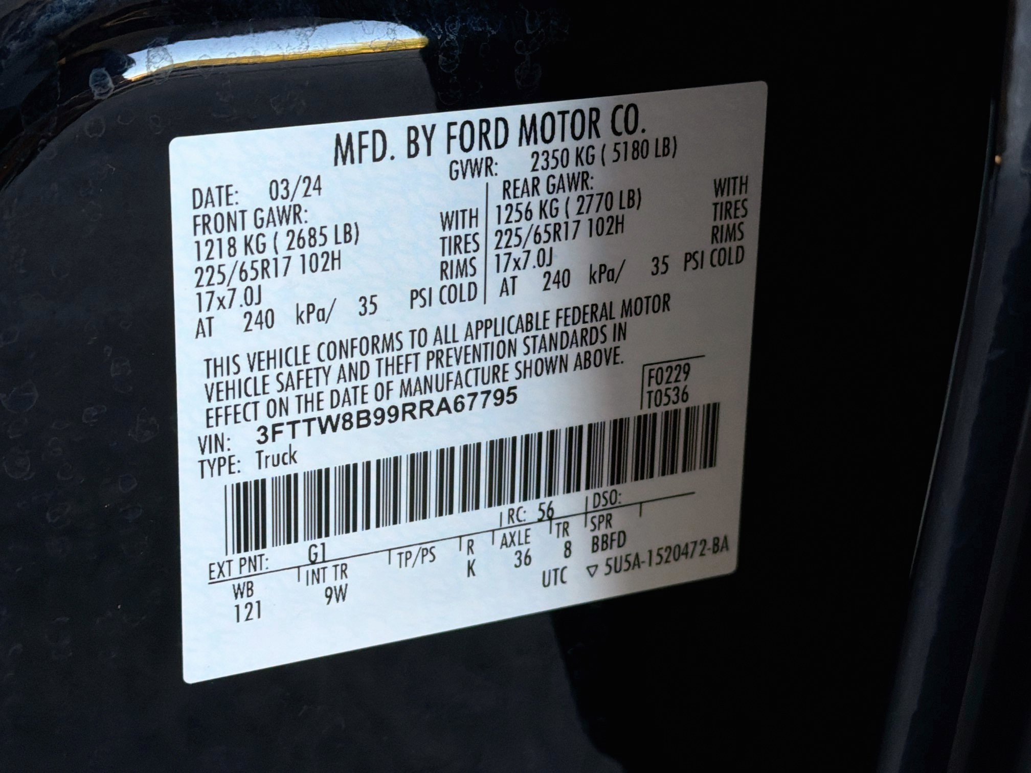 Used 2024 Ford Maverick XL w/ Equipment Group 100A Standard AWD/4WD image 12