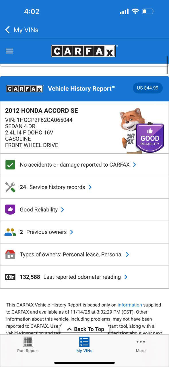 Used 2012 Honda Accord SE image 4