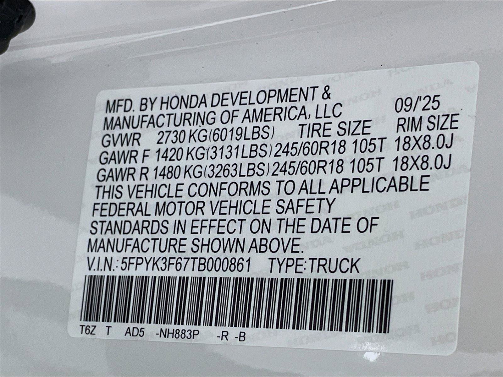 New 2026 Honda Ridgeline TrailSport image 23