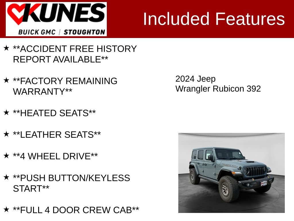 Used 2024 Jeep Wrangler Unlimited Rubicon 392 AWD/4WD image 3