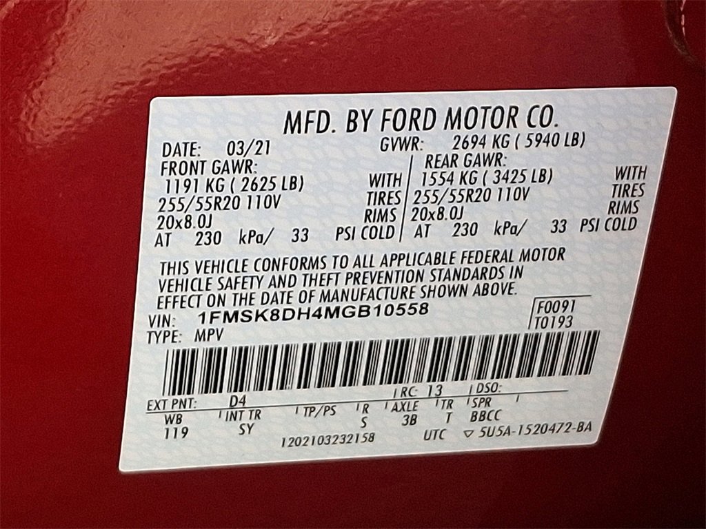 Certified 2021 Ford Explorer XLT w/ Equipment Group 202A image 28