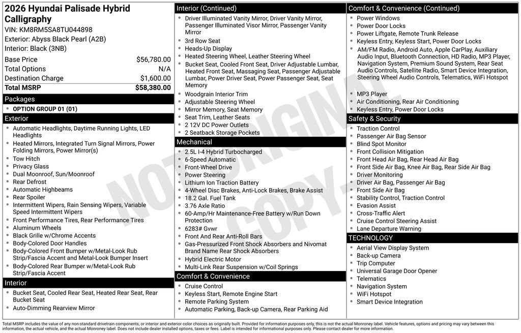 New 2026 Hyundai Palisade Calligraphy image 4