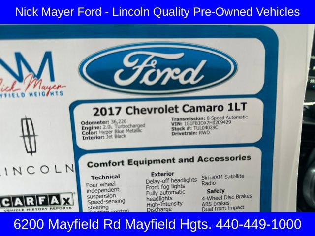 Used 2017 Chevrolet Camaro LT w/ RS Package image 24