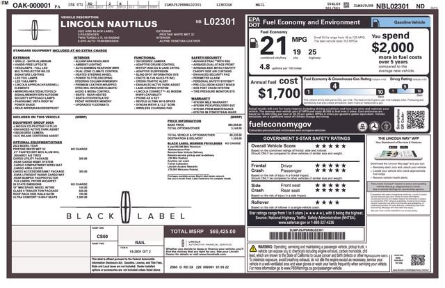 Certified 2022 Lincoln Nautilus Black Label w/ Class II Trailer Tow Package image 10