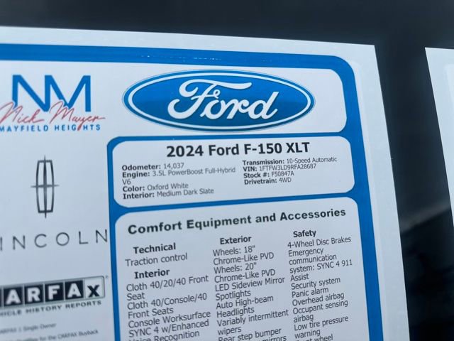 Used 2024 Ford F150 XLT w/ Equipment Group 302A MID image 42
