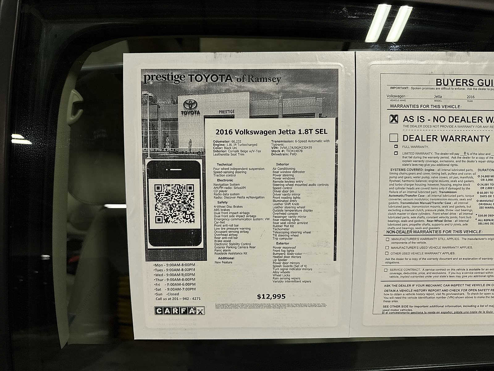 Used 2016 Volkswagen Jetta SEL w/ Lighting Package image 13