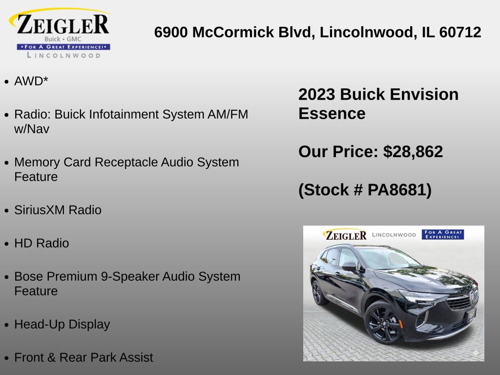 Certified 2023 Buick Envision Essence w/ Technology Package I AWD/4WD image 18