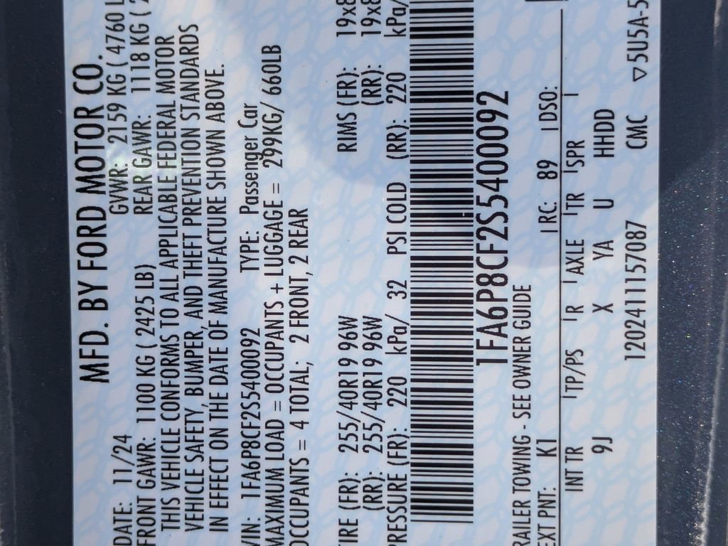 Certified 2025 Ford Mustang GT Premium w/ Mustang Nite Pony Package image 23