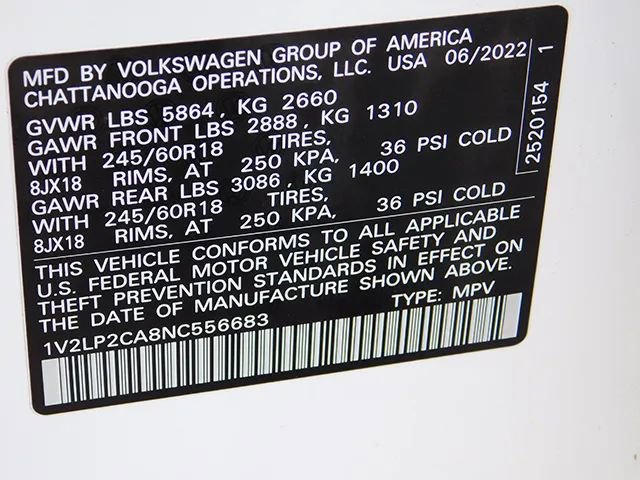 Used 2022 Volkswagen Atlas SE image 26