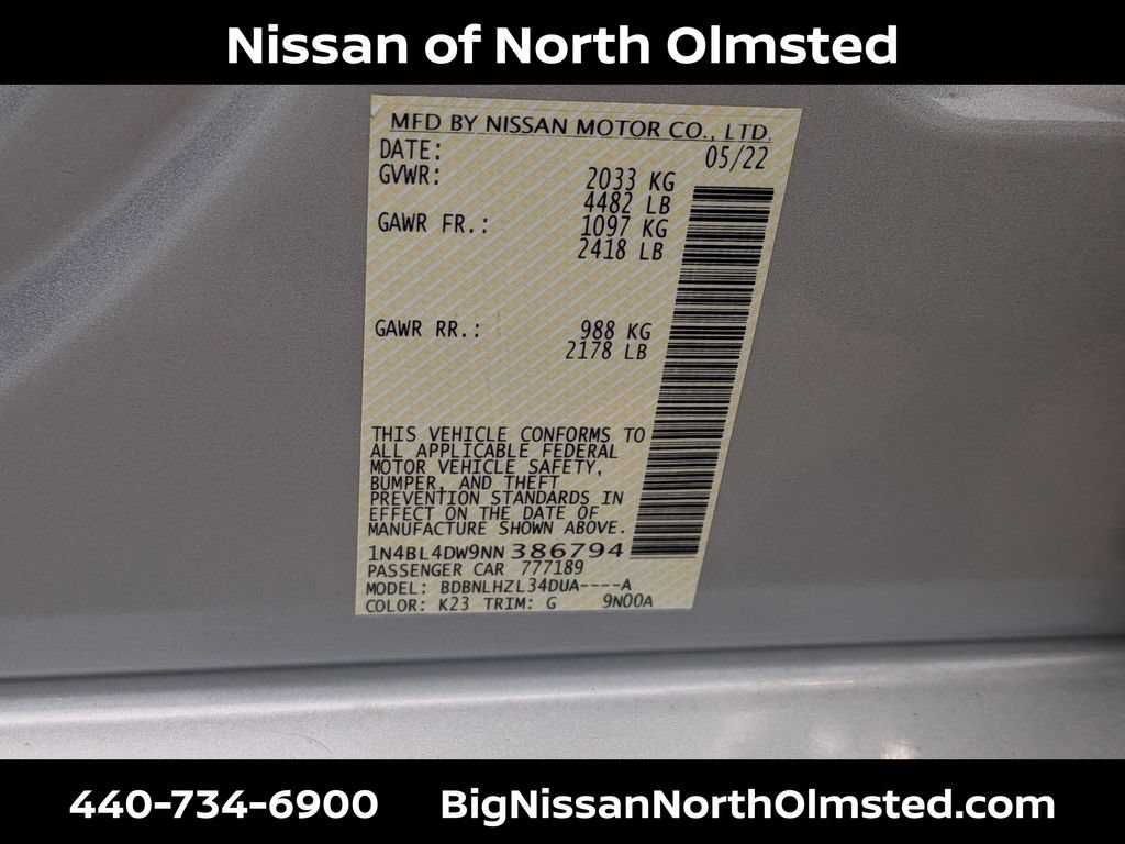 Certified 2022 Nissan Altima 2.5 SV AWD/4WD image 32