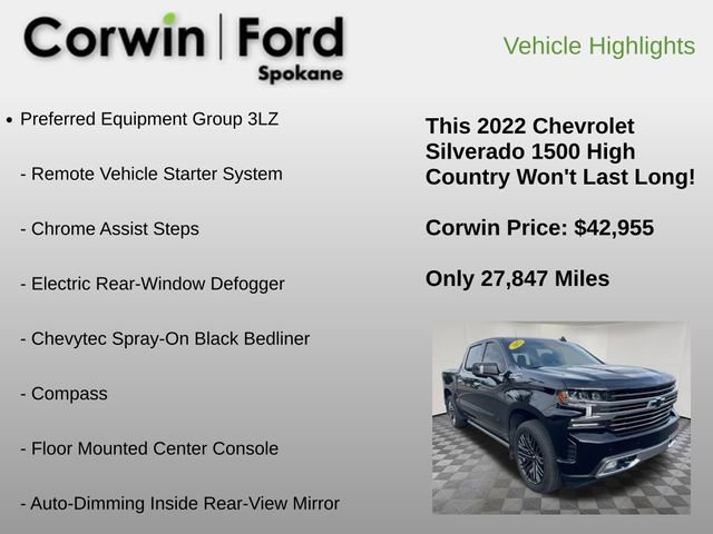 Used 2022 Chevrolet Silverado 1500 High Country image 18