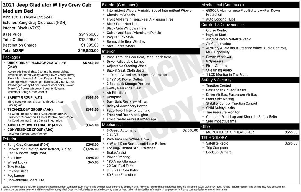 Used 2021 Jeep Gladiator Willys image 11