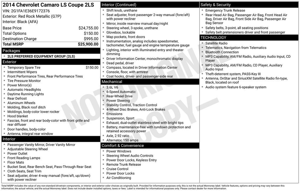 Used 2014 Chevrolet Camaro LS image 31