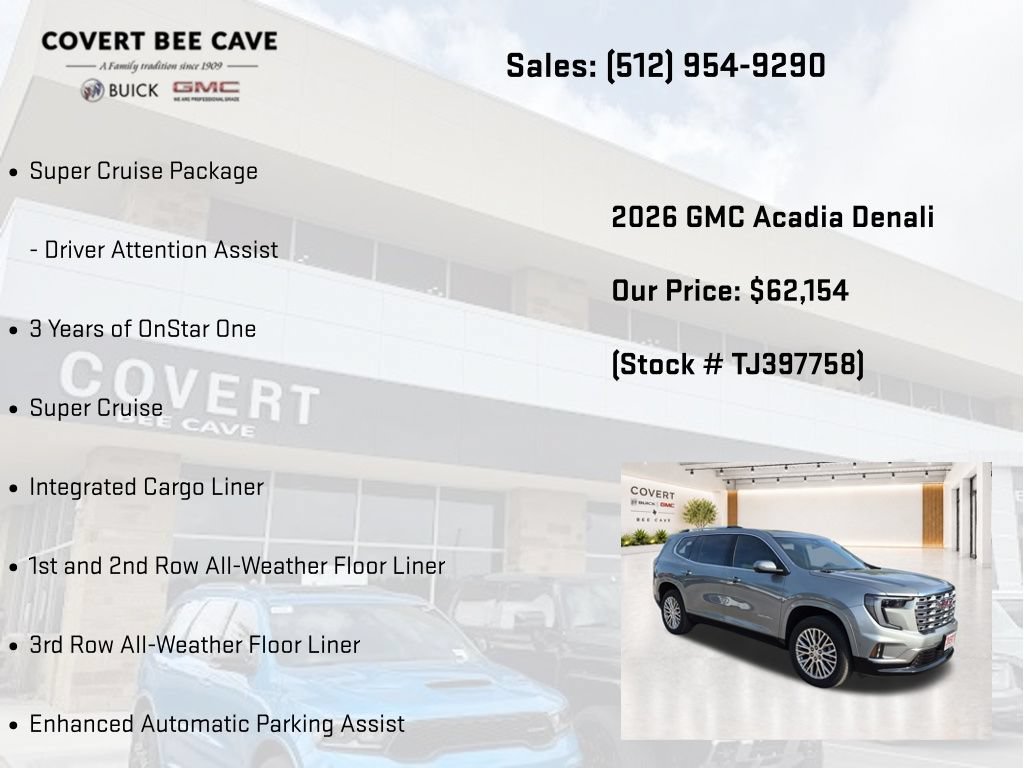 New 2026 GMC Acadia Denali w/ Super Cruise Package FWD image 14