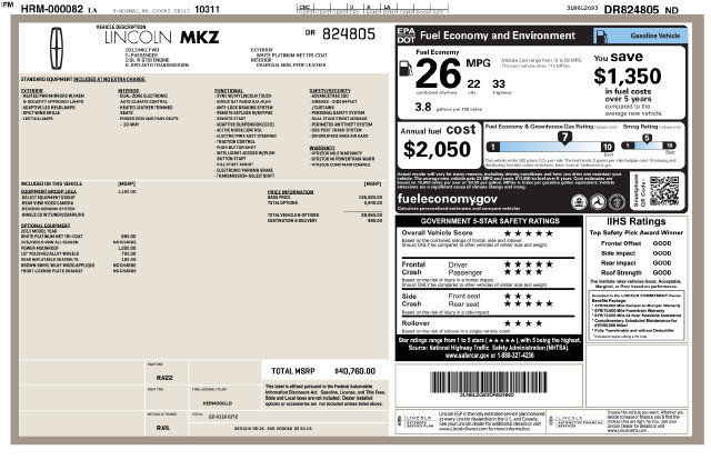 Used 2013 Lincoln MKZ FWD image 17