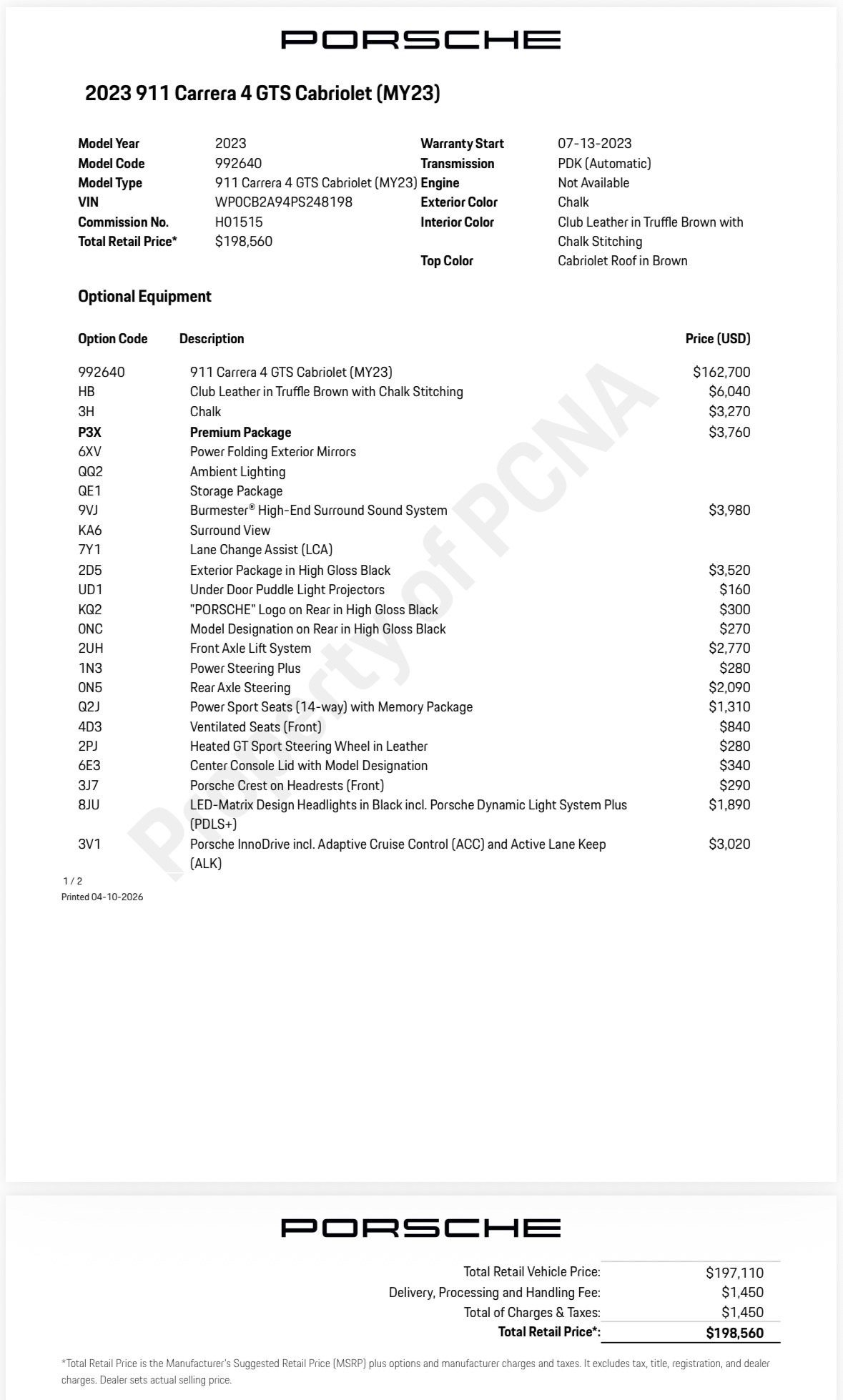 Certified 2023 Porsche 911 Carrera 4 GTS AWD/4WD image 1