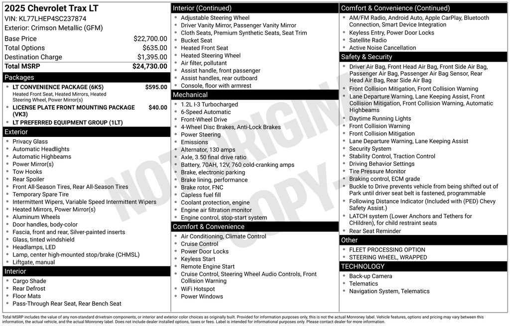 Used 2025 Chevrolet Trax LT w/ LT Convenience Package FWD image 41