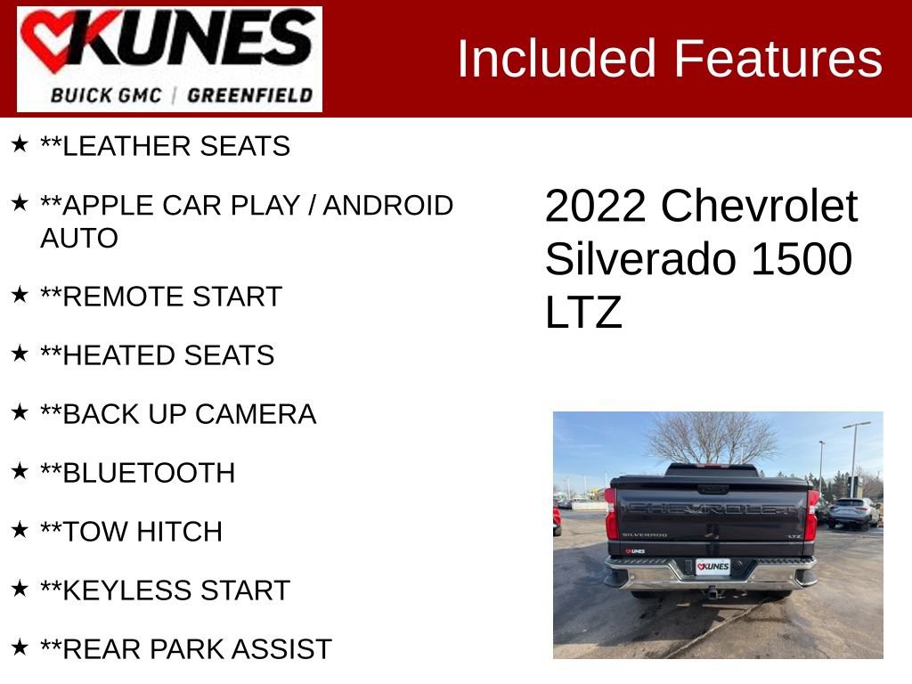Used 2022 Chevrolet Silverado 1500 LTZ image 2