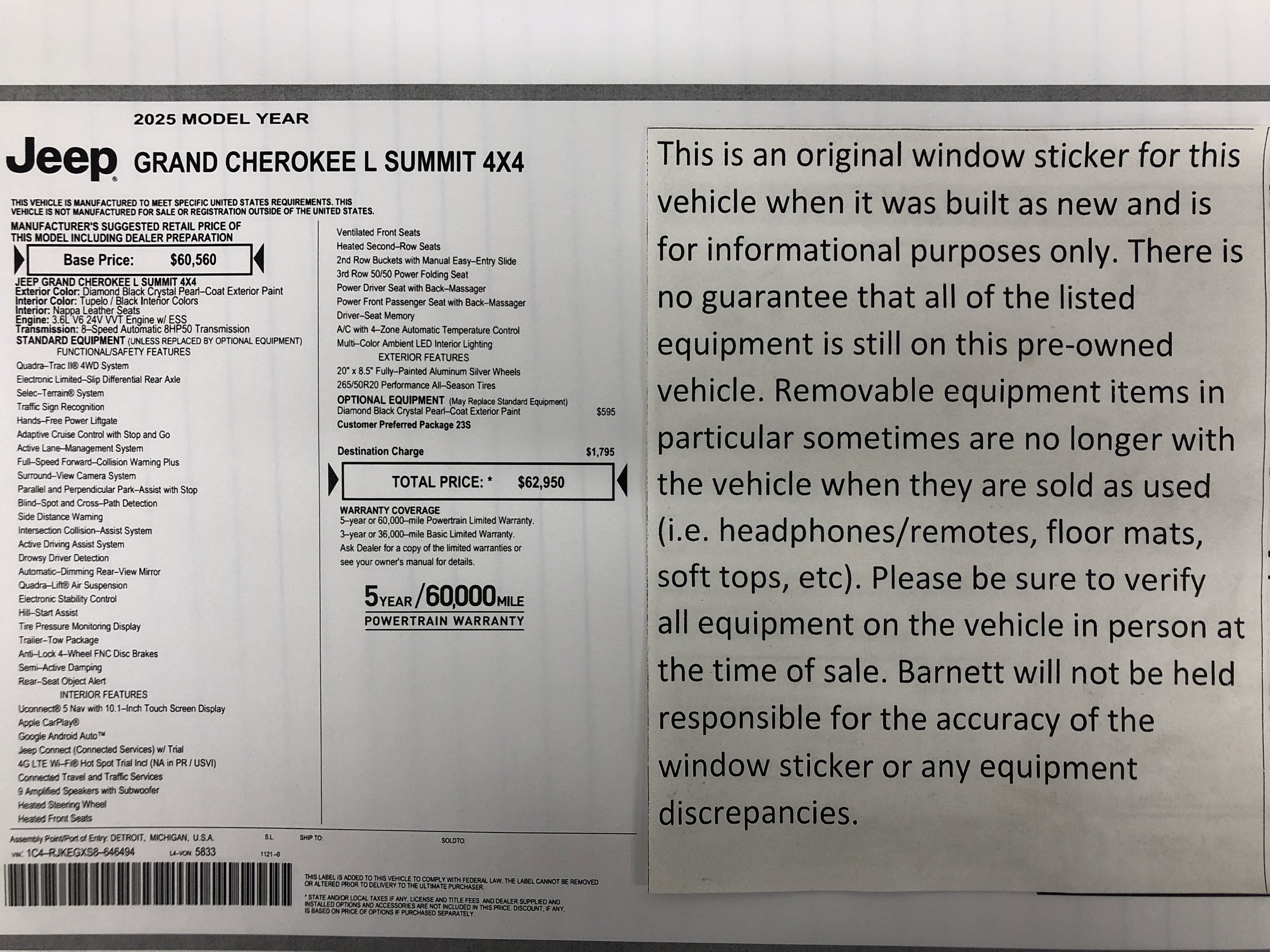 Used 2025 Jeep Grand Cherokee L Summit image 2