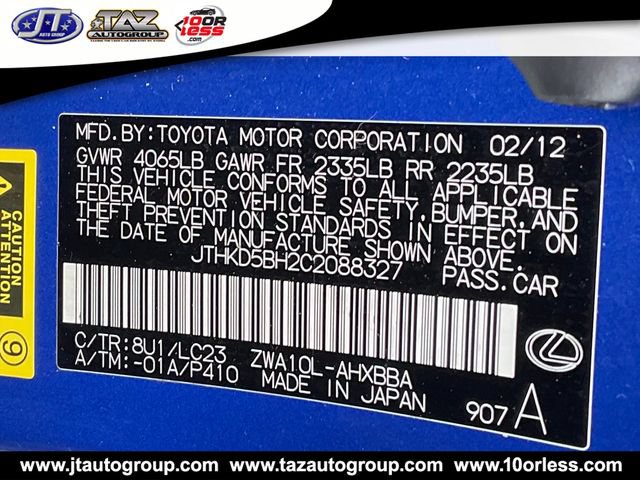 Used 2012 Lexus CT 200h Premium w/ F Sport Pkg w/Leather Trim FWD image 21