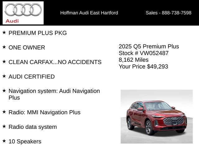 Certified 2025 Audi Q5 Premium w/ Premium Plus AWD/4WD image 6