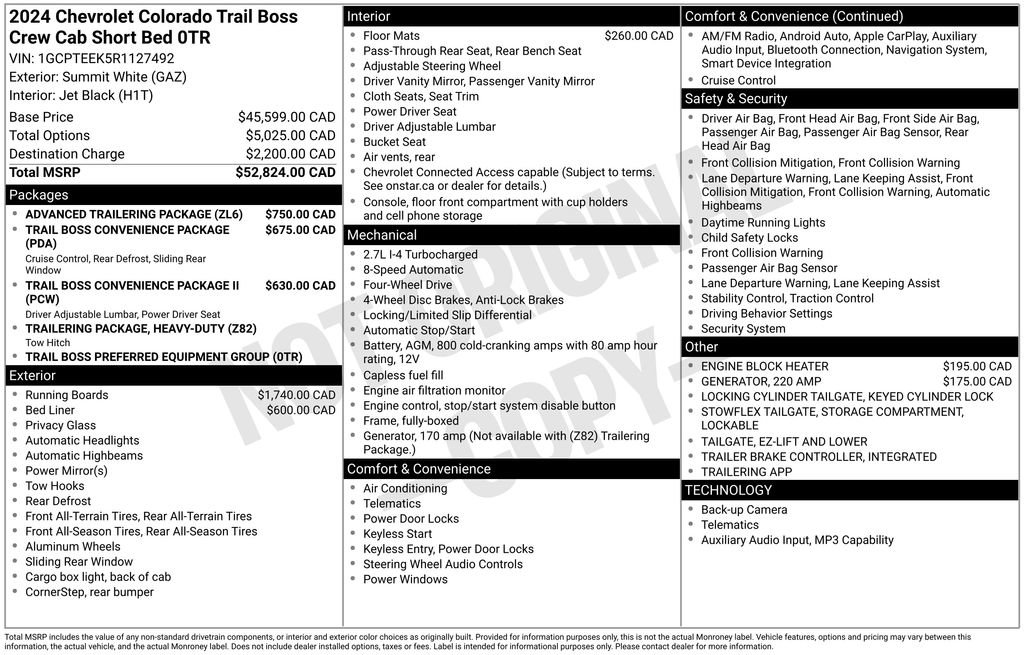 Used 2024 Chevrolet Colorado Trail Boss w/ Advanced Trailering Package AWD/4WD image 57