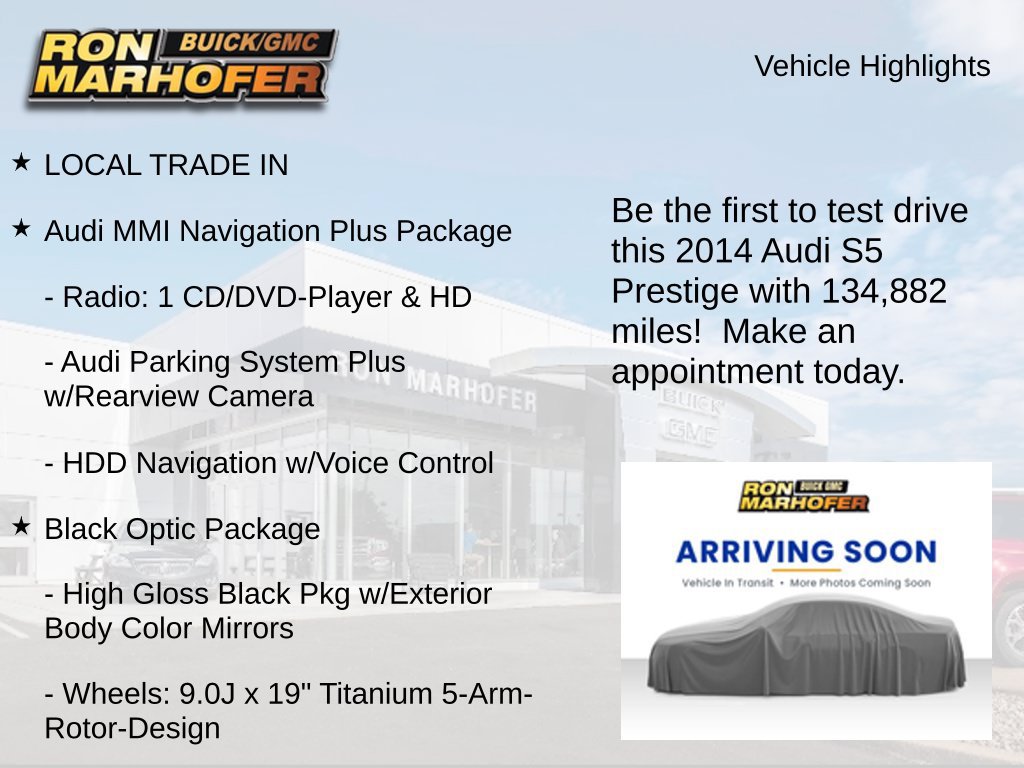 Used 2014 Audi S5 Prestige w/ Prestige Package AWD/4WD image 3