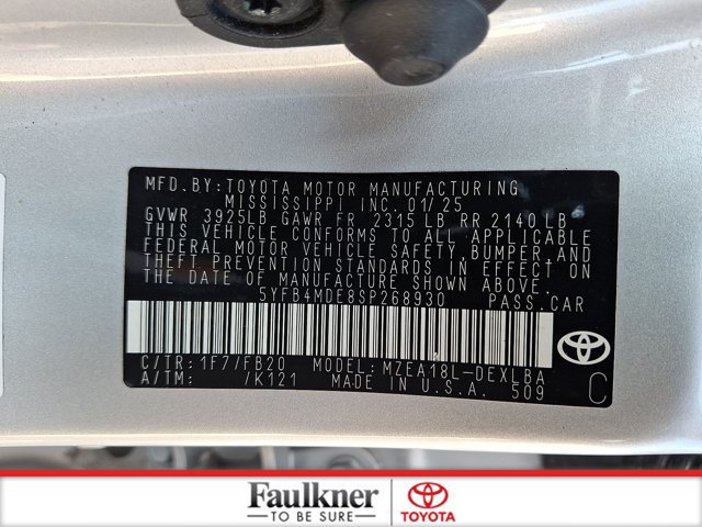 Certified 2025 Toyota Corolla LE FWD image 26